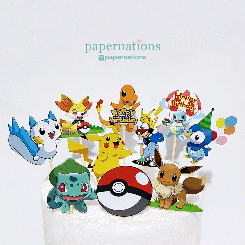 Pokemon Cupcake Toppers